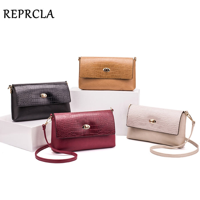 REPRCLA Fashion Women Shoulder Bag Designer Handbag Leather Women's Crossbody Messenger Bags Ladies Purse Female Flap Bolsa